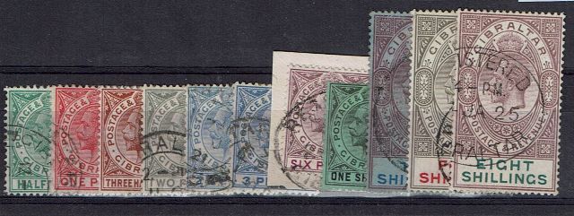 Image of Gibraltar SG 89/101 FU British Commonwealth Stamp